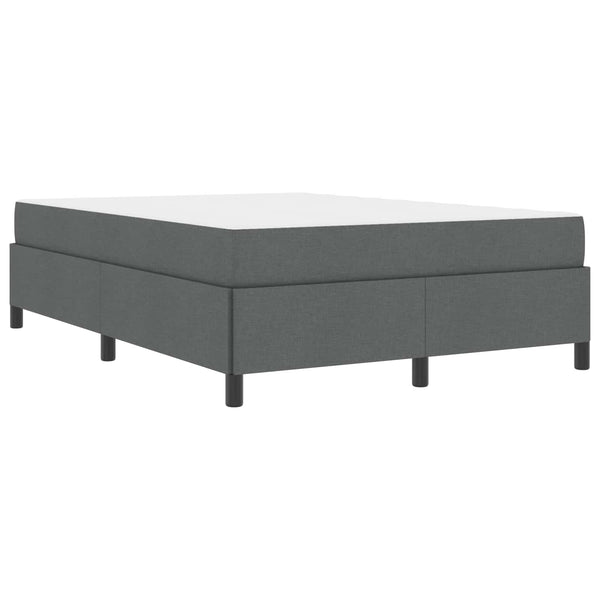 vidaXL Lit coffre gris foncé 140 x 200 cm en tissu