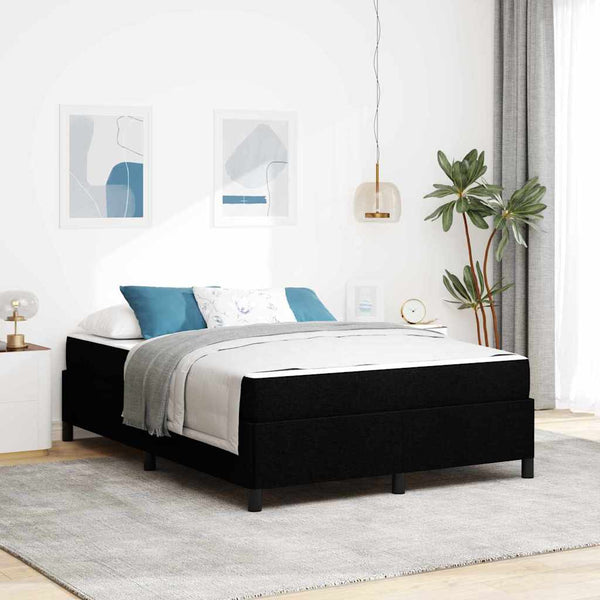 Lit coffre vidaXL noir 140 x 200 cm en tissu