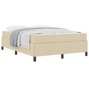 Boxspringbett Creme 140x200 cm Stoffbezug