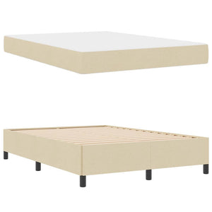 Boxspringbett Creme 140x200 cm Stoffbezug