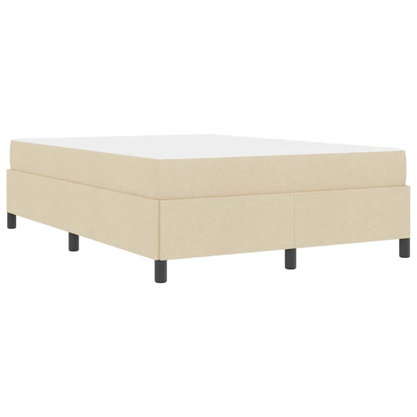 Boxspringbett Creme 140x200 cm Stoffbezug