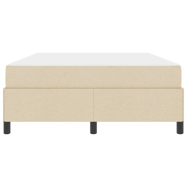 Boxspringbett Creme 140x200 cm Stoffbezug
