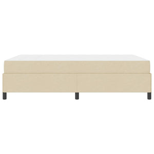 Boxspringbett Creme 140x200 cm Stoffbezug