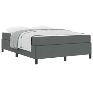 Lit coffre vidaXL Gris foncé 160 x 200 cm Tissu