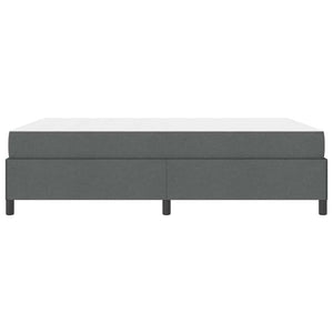 Lit coffre vidaXL Gris foncé 160 x 200 cm Tissu