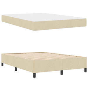Boxspringbett Creme 160x200 cm Stoff