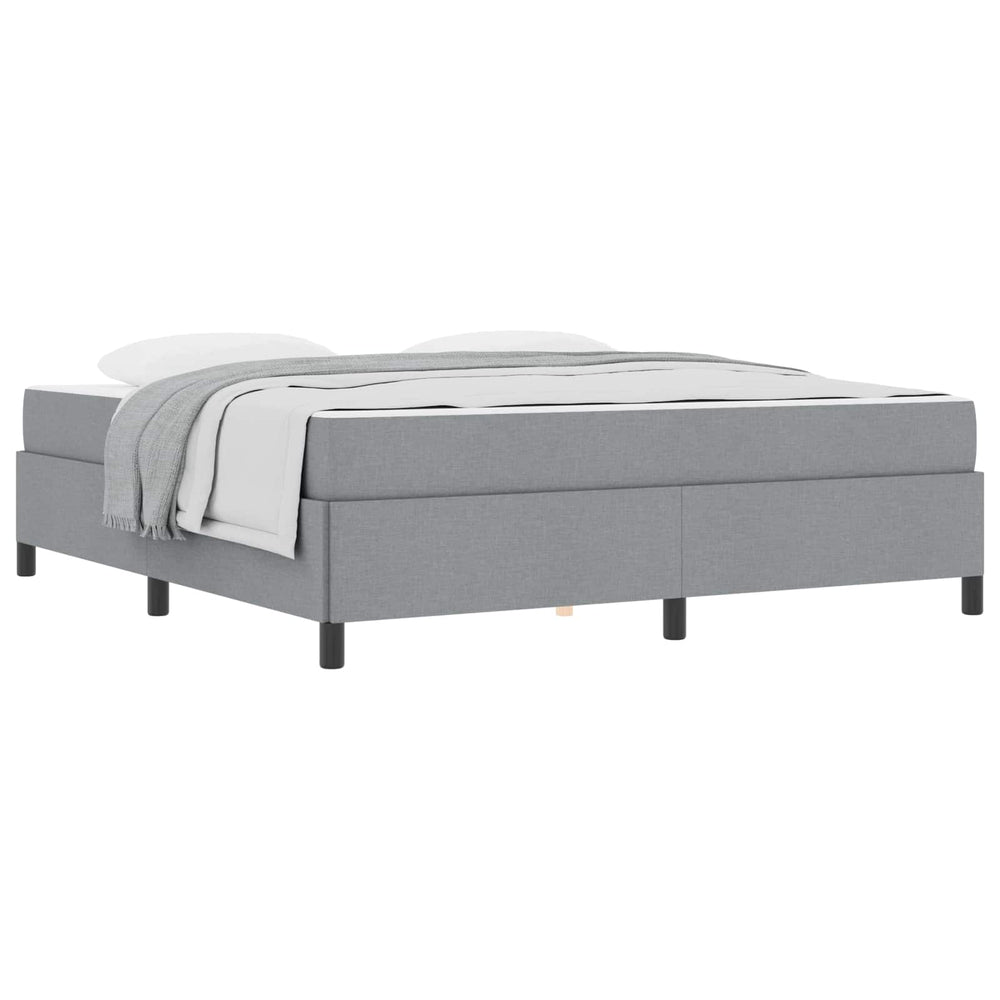 vidaXL Lit boxspring gris clair 180 x 200 cm Tissu