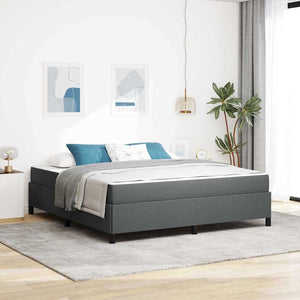 vidaXL Lit tapissier gris foncé 180 x 200 cm en tissu