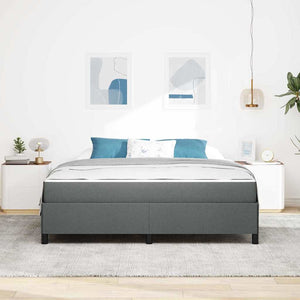vidaXL Lit tapissier gris foncé 180 x 200 cm en tissu