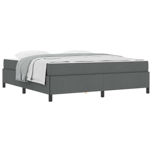 vidaXL Lit tapissier gris foncé 180 x 200 cm en tissu