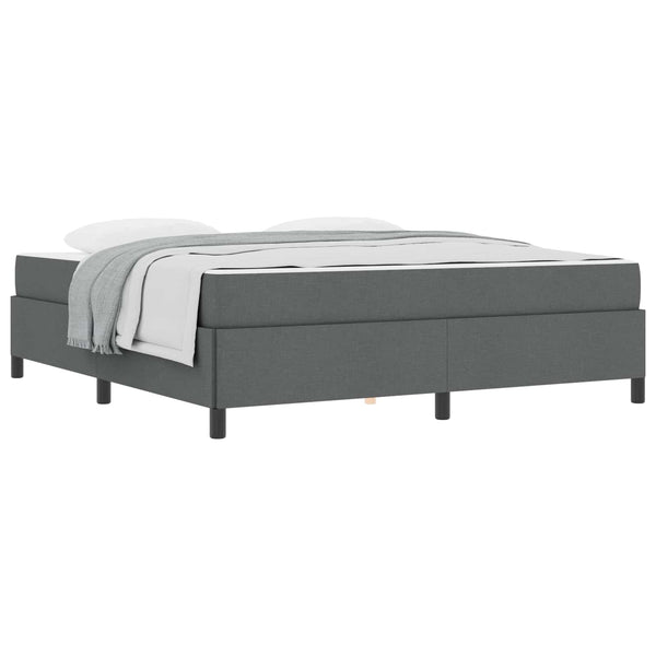 vidaXL Lit tapissier gris foncé 180 x 200 cm en tissu