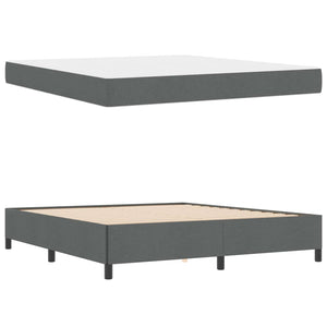 vidaXL Lit tapissier gris foncé 180 x 200 cm en tissu