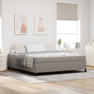 Boxspringbett Taupe 180x200 cm Stoffbezug