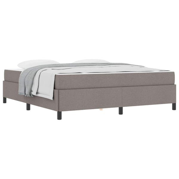 Boxspringbett Taupe 180x200 cm Stoffbezug
