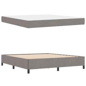 Boxspringbett Taupe 180x200 cm Stoffbezug