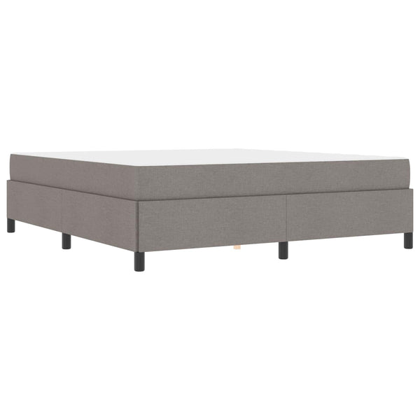 Boxspringbett Taupe 180x200 cm Stoffbezug