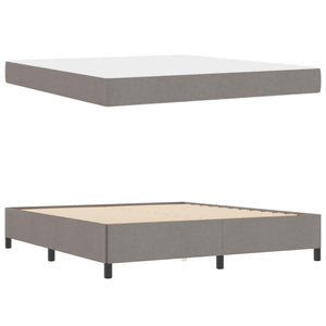 Boxspringbett Taupe 180x200 cm Stoffbezug