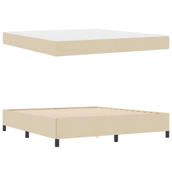 Boxspringbett Creme 180x200 cm
