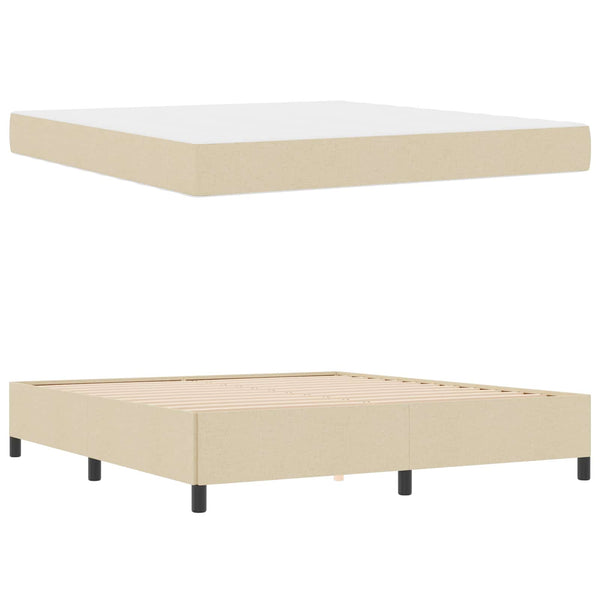Boxspringbett Creme 180x200 cm