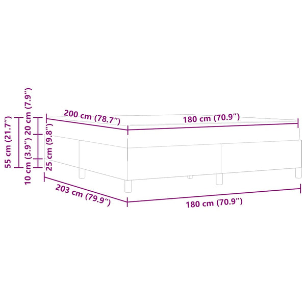 Boxspringbett Creme 180x200 cm