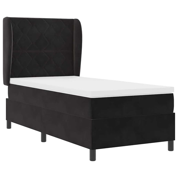 Boxspringbett Schwarz Samt 200x100 cm