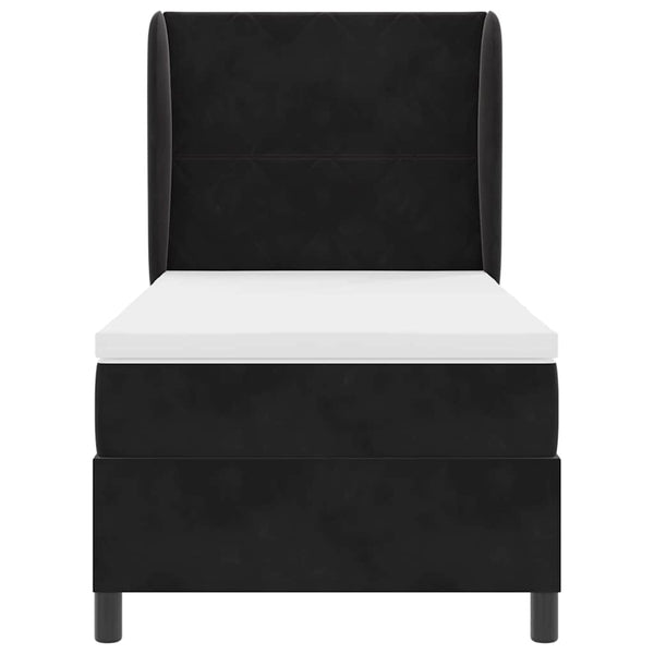 Boxspringbett Schwarz Samt 200x100 cm
