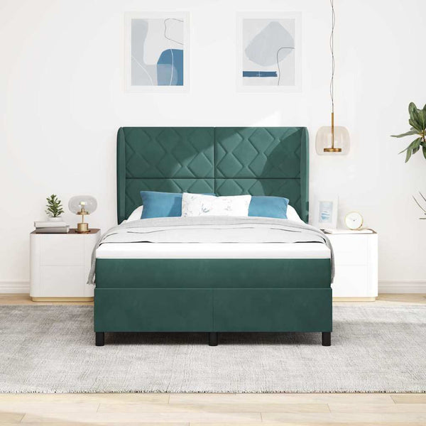 Boxspringbett Dunkelgrün 200x160 cm Samt