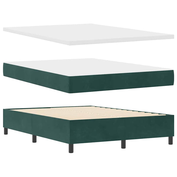 Boxspringbett Dunkelgrün 200x160 cm Samt