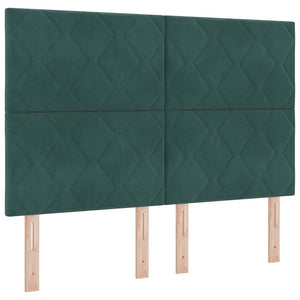Boxspringbett Dunkelgrün 200x160 cm Samt
