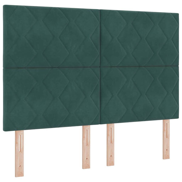 Boxspringbett Dunkelgrün 200x160 cm Samt