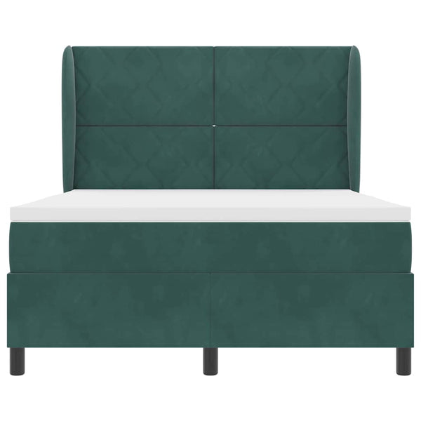Boxspringbett Dunkelgrün 200x160 cm Samt