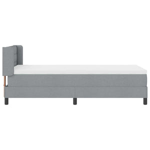 vidaXL Lit coffre avec tête de lit gris clair 190 x 90 cm Tissu