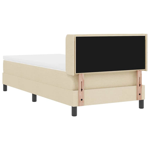 Boxspringbett Creme 190x90 cm mit Kopfteil