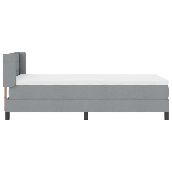 Boxspringbett Hellgrau 200 x 90 cm