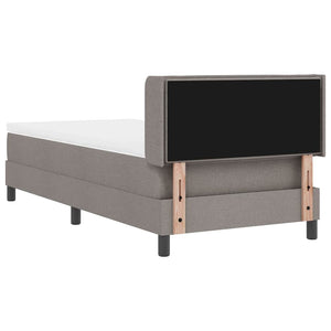 Boxspringbett Taupe 200x90 cm mit Kopfteil