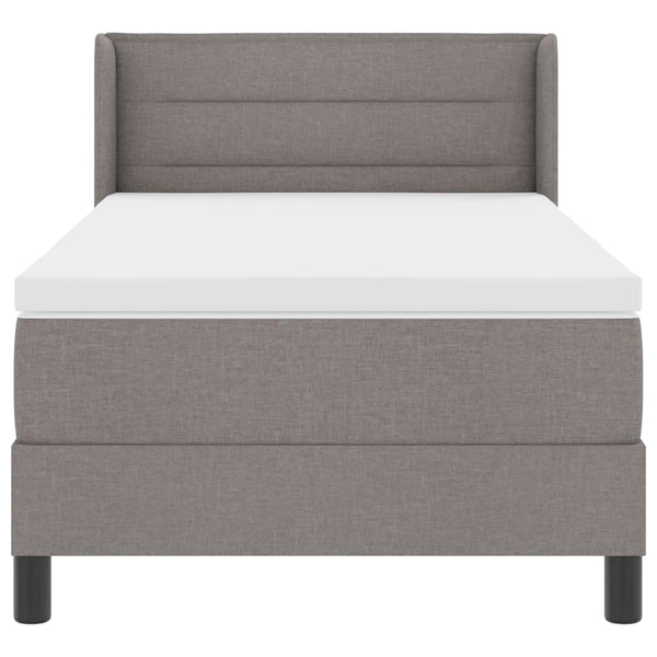 Boxspringbett Taupe 200x90 cm mit Kopfteil