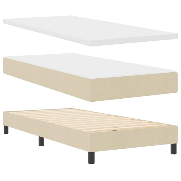 Boxspringbett Creme 200x90 cm