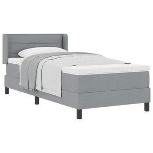 Boxspringbett Hellgrau 200x100 cm mit Kissen