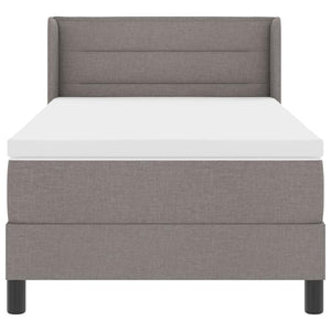 Boxspringbett Taupe 200x100 cm mit Kopfteil
