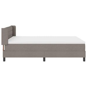 Boxspringbett Taupe Stoff 190x140 cm