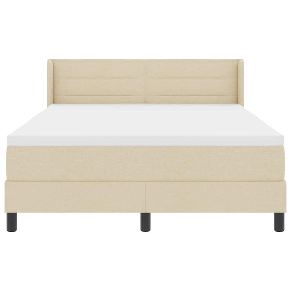 Boxspringbett Creme 200x160 cm mit Kopfteil