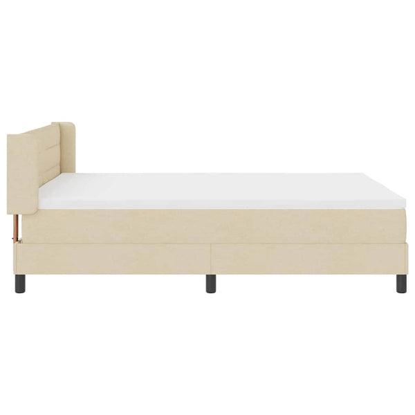 Boxspringbett Creme 200x160 cm mit Kopfteil