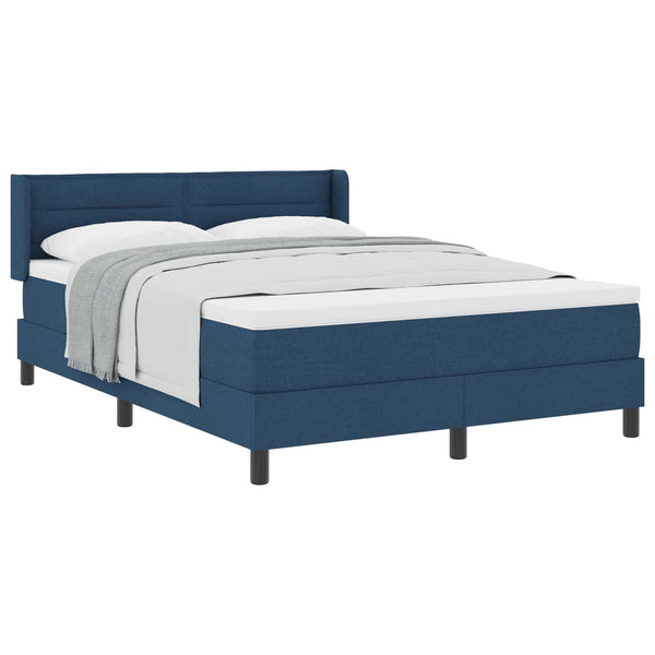 vidaXL Lit coffre avec tête de lit bleu foncé 200 x 160 cm Tissu