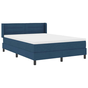 vidaXL Lit coffre avec tête de lit bleu foncé 200 x 160 cm Tissu