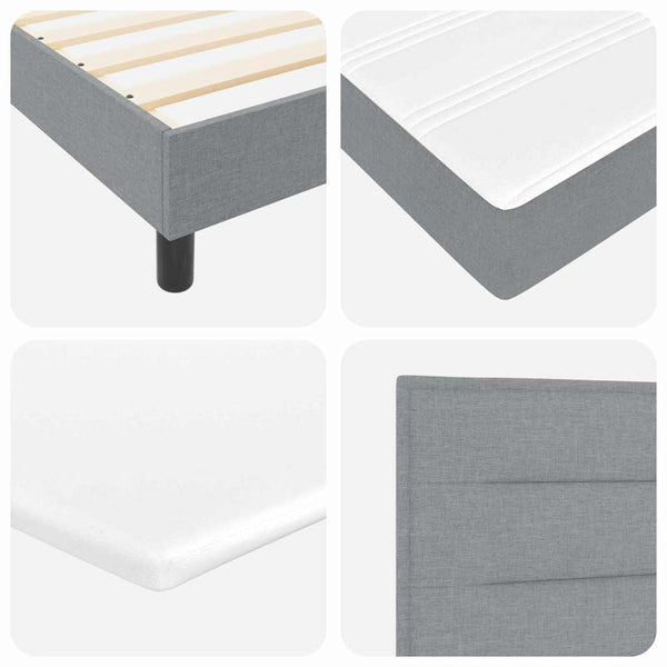 Boxspringbett Hellgrau 200x180 cm