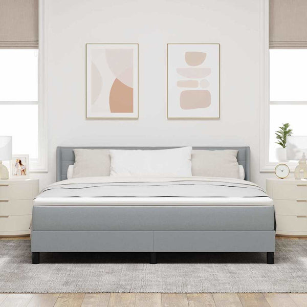Boxspringbett Hellgrau 200x180 cm