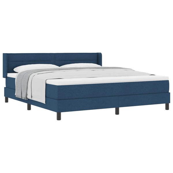 Boxspringbett Blau 200x180 cm mit Kopfteil