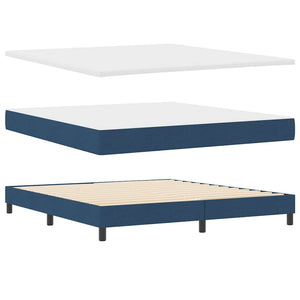 Boxspringbett Blau 200x180 cm mit Kopfteil