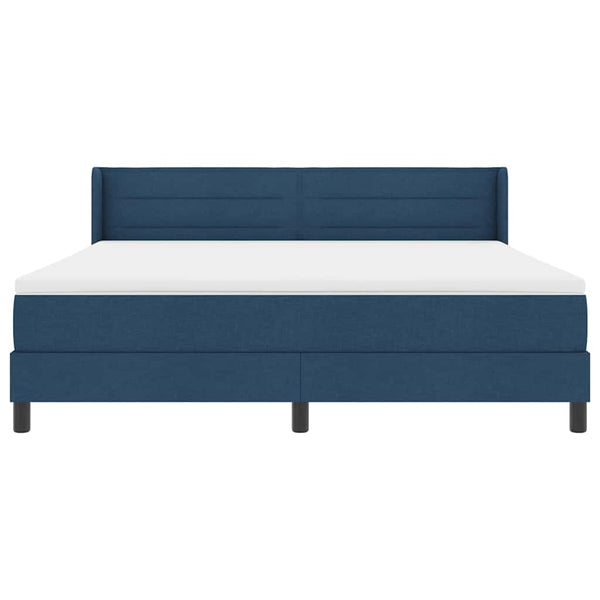 Boxspringbett Blau 200x180 cm mit Kopfteil