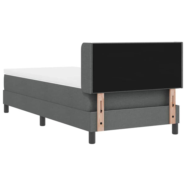 Boxspringbett Dunkelgrau 190x90 cm mit Kopfteil